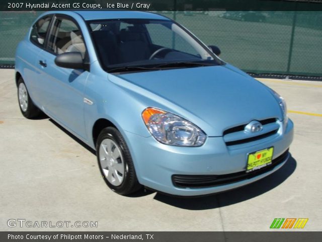 2007 Hyundai Accent GS Coupe in Ice Blue