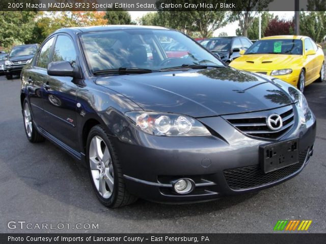 Carbon Gray Mica 2005 Mazda MAZDA3 SP23 Special Edition Sedan with Black