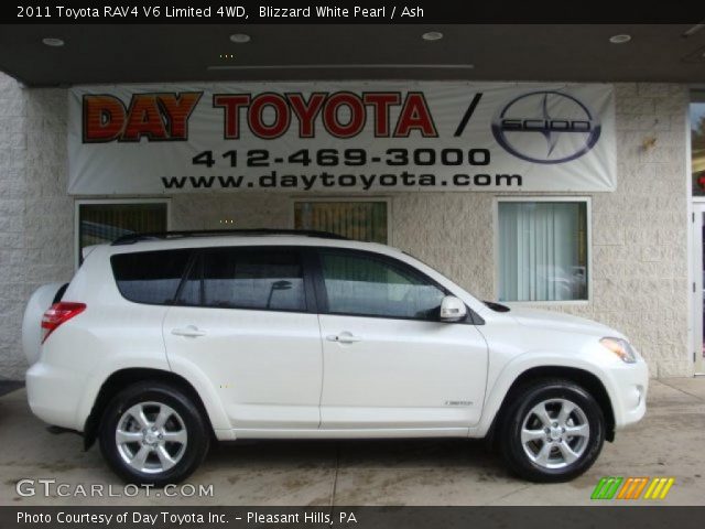 Blizzard White Pearl 2011 Toyota RAV4 V6 Limited 4WD with Ash interior 2011 