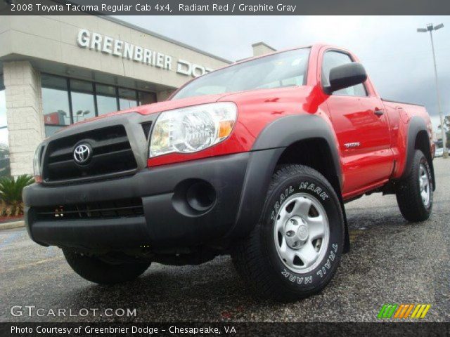 2008 Toyota Tacoma Regular Cab 4x4 in Radiant Red