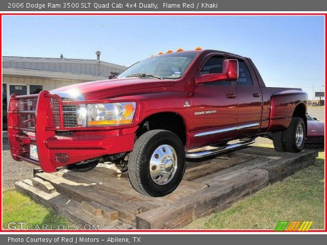2006 Dodge Ram 3500 SLT Quad Cab 4x4 Dually in Flame Red