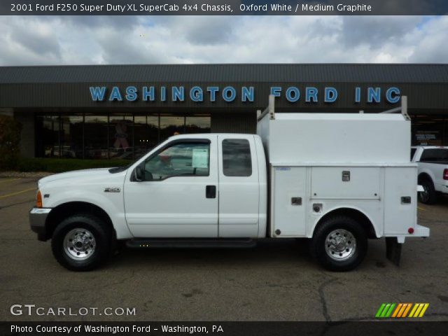 2001 Ford F250 Super Duty XL SuperCab 4x4 Chassis in Oxford White