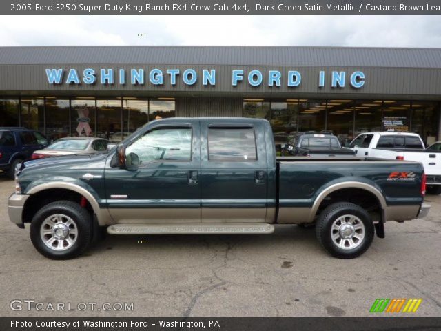 2005 Ford F250 Super Duty King Ranch FX4 Crew Cab 4x4 in Dark Green Satin Metallic