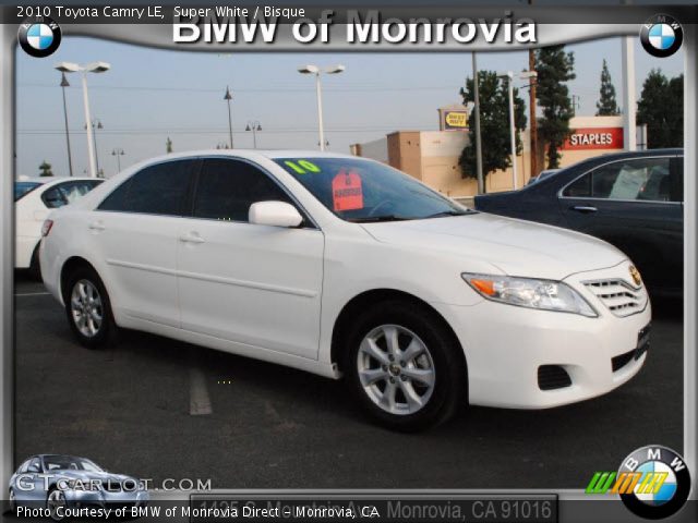 2010 Toyota Camry LE in Super White