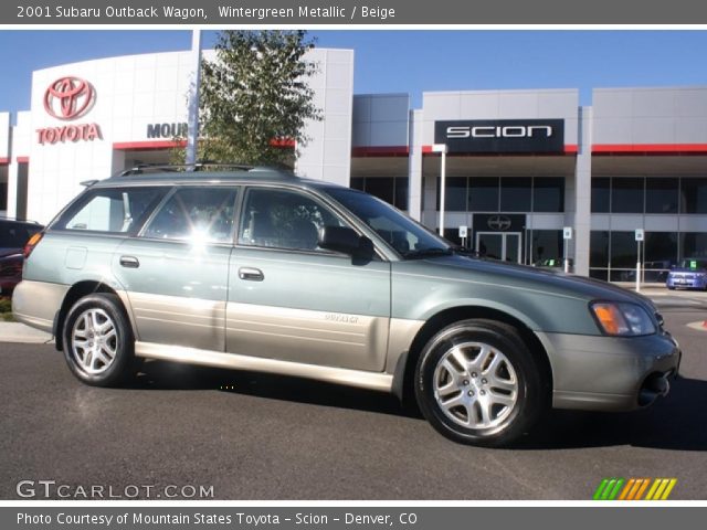 2001 Subaru Outback Wagon in Wintergreen Metallic