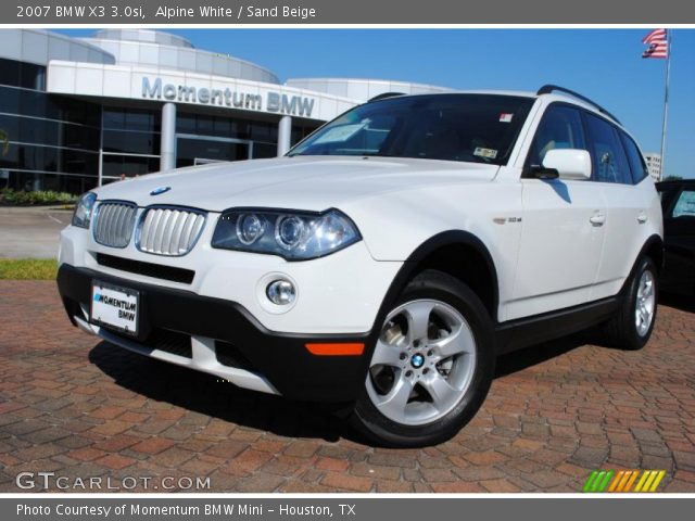 2007 BMW X3 3.0si in Alpine White