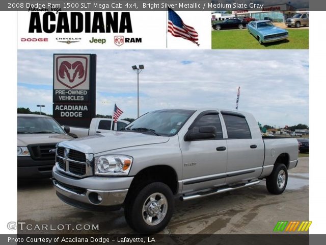 2008 Dodge Ram 1500 SLT Mega Cab 4x4 in Bright Silver Metallic