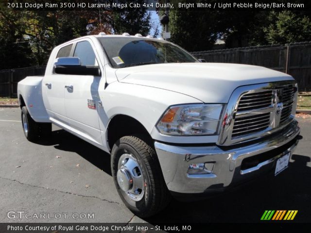 2011 Dodge Ram 3500 HD Laramie Mega Cab 4x4 Dually in Bright White