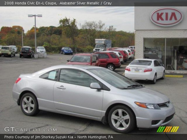 2008 Honda Civic EX-L Coupe in Alabaster Silver Metallic