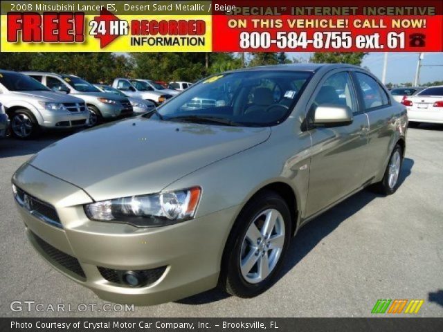 2008 Mitsubishi Lancer ES in Desert Sand Metallic