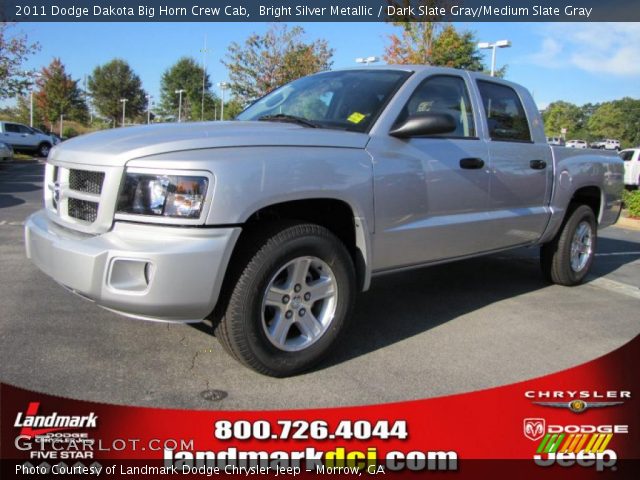 2011 Dodge Dakota Big Horn Crew Cab in Bright Silver Metallic
