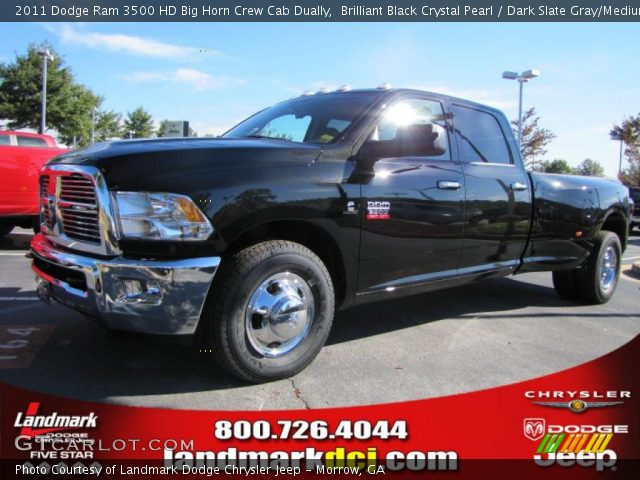2011 Dodge Ram 3500 HD Big Horn Crew Cab Dually in Brilliant Black Crystal Pearl