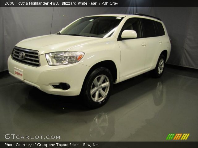 2008 Toyota Highlander 4WD in Blizzard White Pearl