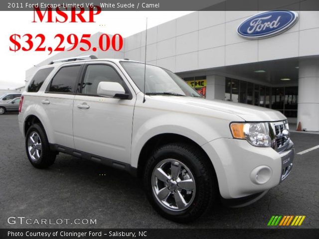 2011 Ford Escape Limited V6 in White Suede