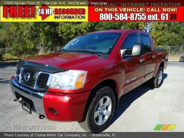 2006 Nissan Titan SE Crew Cab 4x4 in Red Brawn