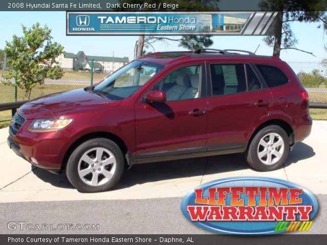 2008 Hyundai Santa Fe Limited in Dark Cherry Red