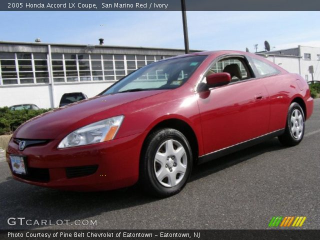 2005 Honda Accord LX Coupe in San Marino Red