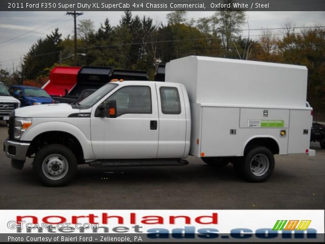 2011 Ford F350 Super Duty XL SuperCab 4x4 Chassis Commercial in Oxford White