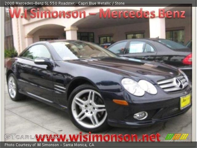 2008 Mercedes-Benz SL 550 Roadster in Capri Blue Metallic