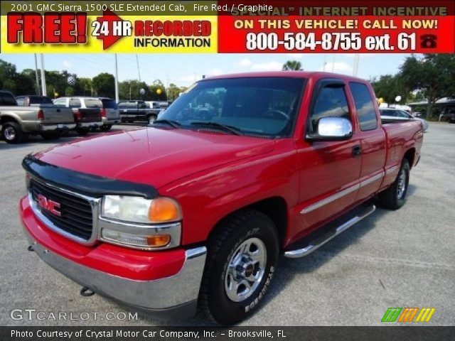 2001 GMC Sierra 1500 SLE Extended Cab in Fire Red