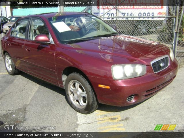 2002 Hyundai Elantra GLS Sedan in Chianti Red