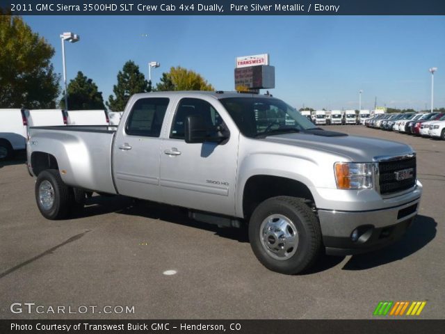 2011 GMC Sierra 3500HD SLT Crew Cab 4x4 Dually in Pure Silver Metallic