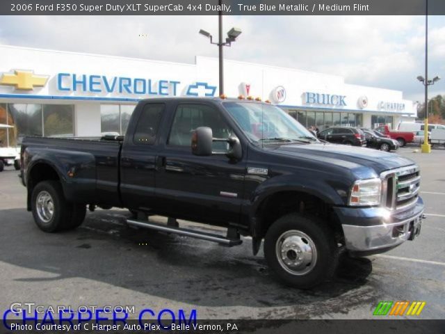 2006 Ford F350 Super Duty XLT SuperCab 4x4 Dually in True Blue Metallic