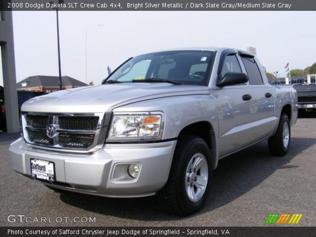 2008 Dodge Dakota SLT Crew Cab 4x4 in Bright Silver Metallic