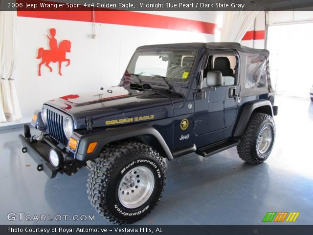 2006 Jeep Wrangler Sport 4x4 Golden Eagle in Midnight Blue Pearl