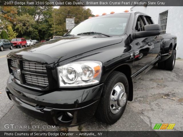 2007 Dodge Ram 3500 Sport Quad Cab Dually in Brilliant Black Crystal Pearl