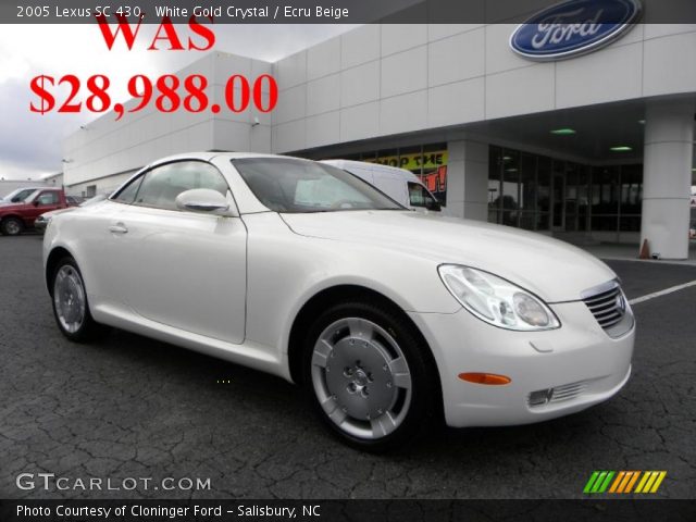 2005 Lexus SC 430 in White Gold Crystal