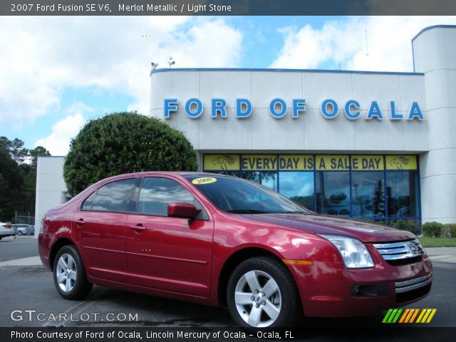 2007 Ford Fusion SE V6 in Merlot Metallic