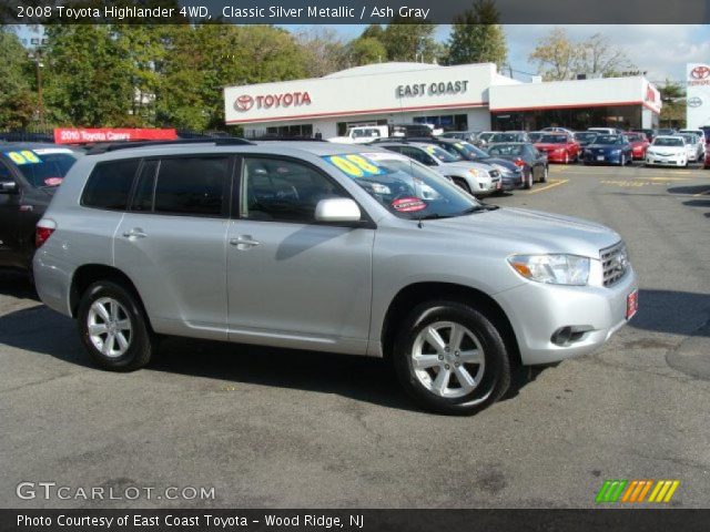 2008 Toyota Highlander 4WD in Classic Silver Metallic