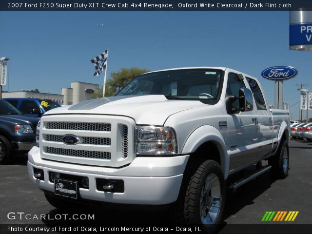 2007 Ford F250 Super Duty XLT Crew Cab 4x4 Renegade in Oxford White Clearcoat