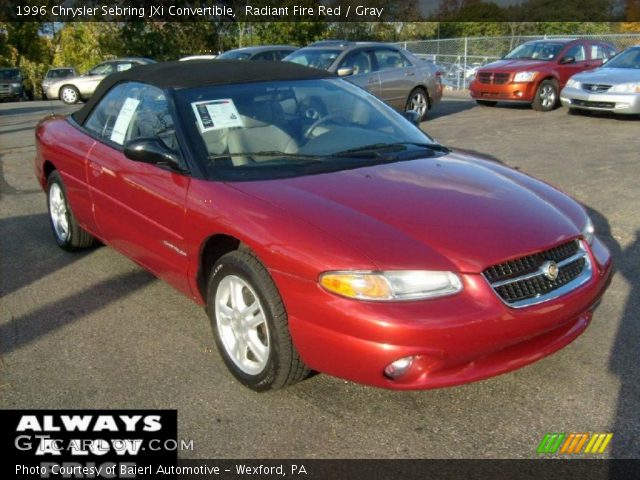 1996 Chrysler Sebring JXi Convertible in Radiant Fire Red