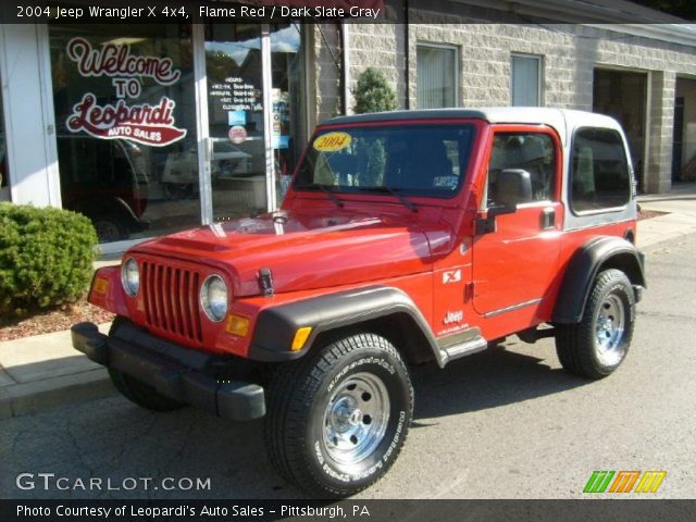 2004 Jeep Wrangler X 4x4 in Flame Red