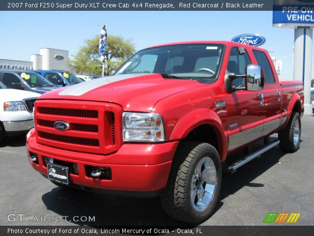 2007 Ford F250 Super Duty XLT Crew Cab 4x4 Renegade in Red Clearcoat