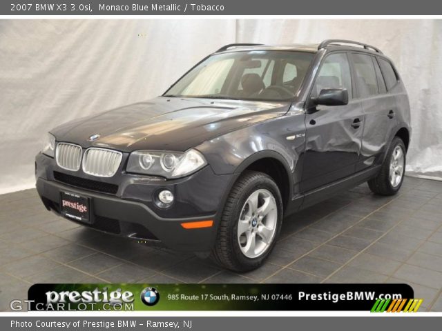 2007 BMW X3 3.0si in Monaco Blue Metallic