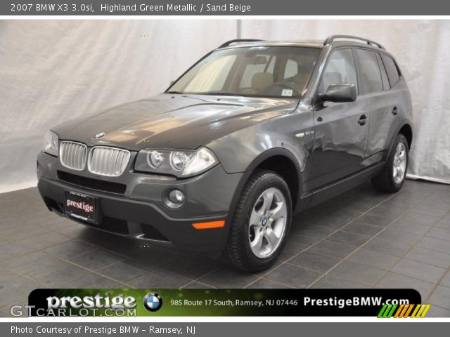 2007 BMW X3 3.0si in Highland Green Metallic