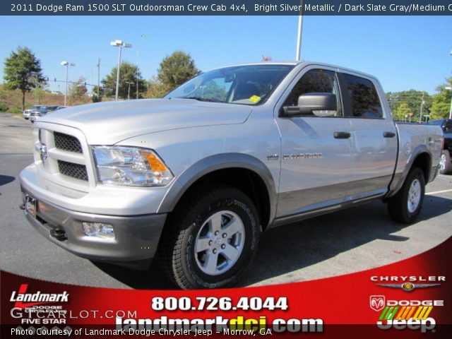 2011 Dodge Ram 1500 SLT Outdoorsman Crew Cab 4x4 in Bright Silver Metallic