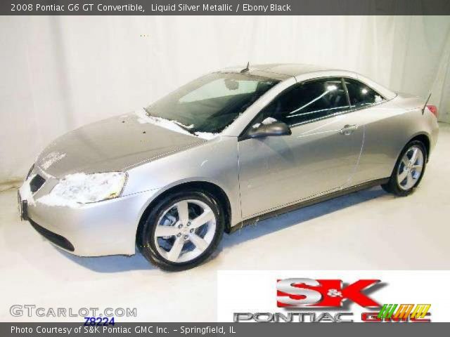 2008 Pontiac G6 GT Convertible in Liquid Silver Metallic