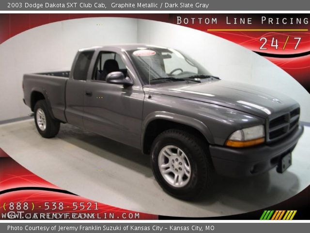 2003 Dodge Dakota SXT Club Cab in Graphite Metallic