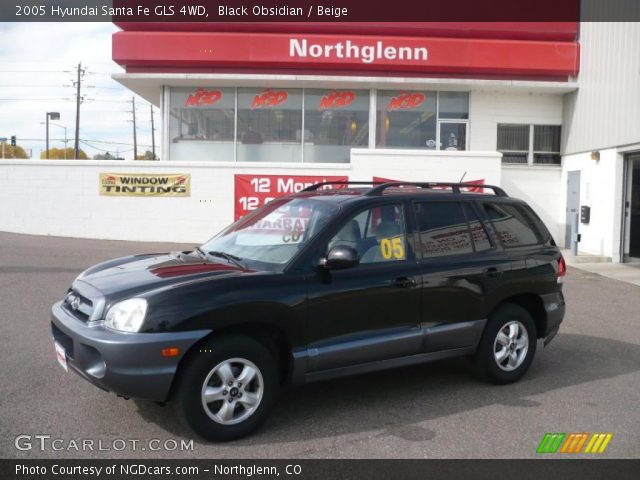 2005 Hyundai Santa Fe GLS 4WD in Black Obsidian