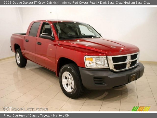 2008 Dodge Dakota ST Crew Cab 4x4 in Inferno Red Crystal Pearl