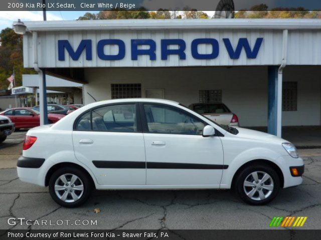 Kia Rio 2009 White. Clear White 2009 Kia Rio LX
