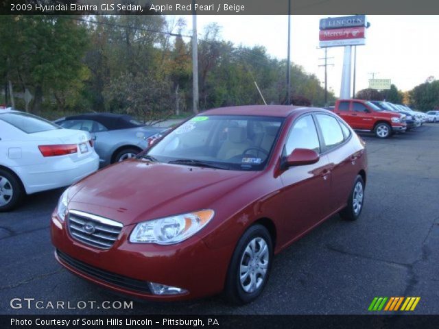 2009 Hyundai Elantra GLS Sedan in Apple Red Pearl
