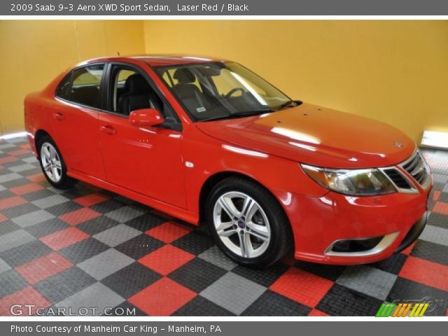 2009 Saab 9-3 Aero XWD Sport Sedan in Laser Red