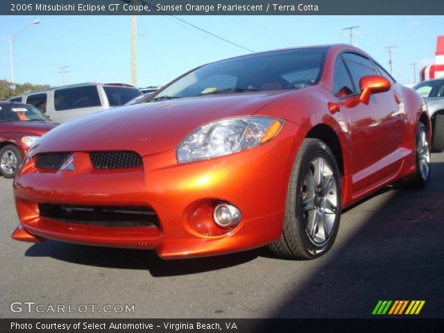 2006 Mitsubishi Eclipse GT Coupe in Sunset Orange Pearlescent