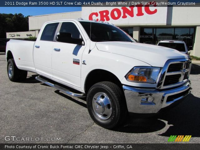 2011 Dodge Ram 3500 HD SLT Crew Cab 4x4 Dually in Bright White