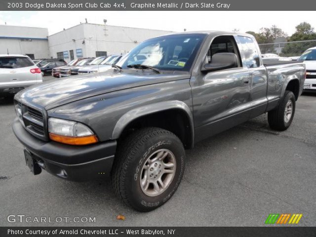 2003 Dodge Dakota Sport Club Cab 4x4 in Graphite Metallic